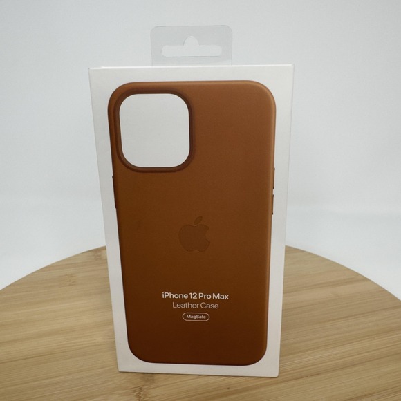 Apple iPhone 12 Pro Max Leather Case MagSafe Saddle Brown Genuine OEM Original - Picture 1 of 14